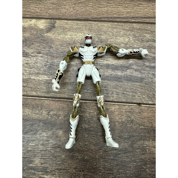 2003 Bandai Power Rangers Dino Thunder WHITE RANGER 5.75" Action. Loose Joints - Picture 1 of 2